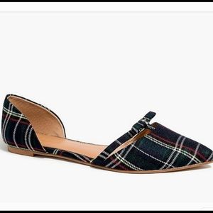 J Crew plaid tartan d’orsay flats